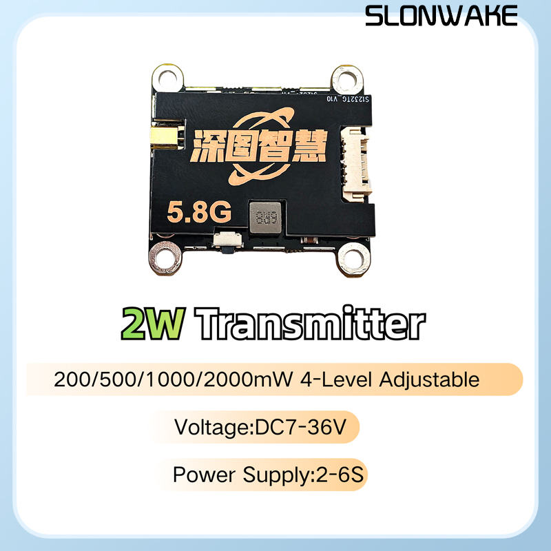 SLONWAKE 5.8G 56CH 2W transmit - огляд і ціна Fpv Drone Quadcopter