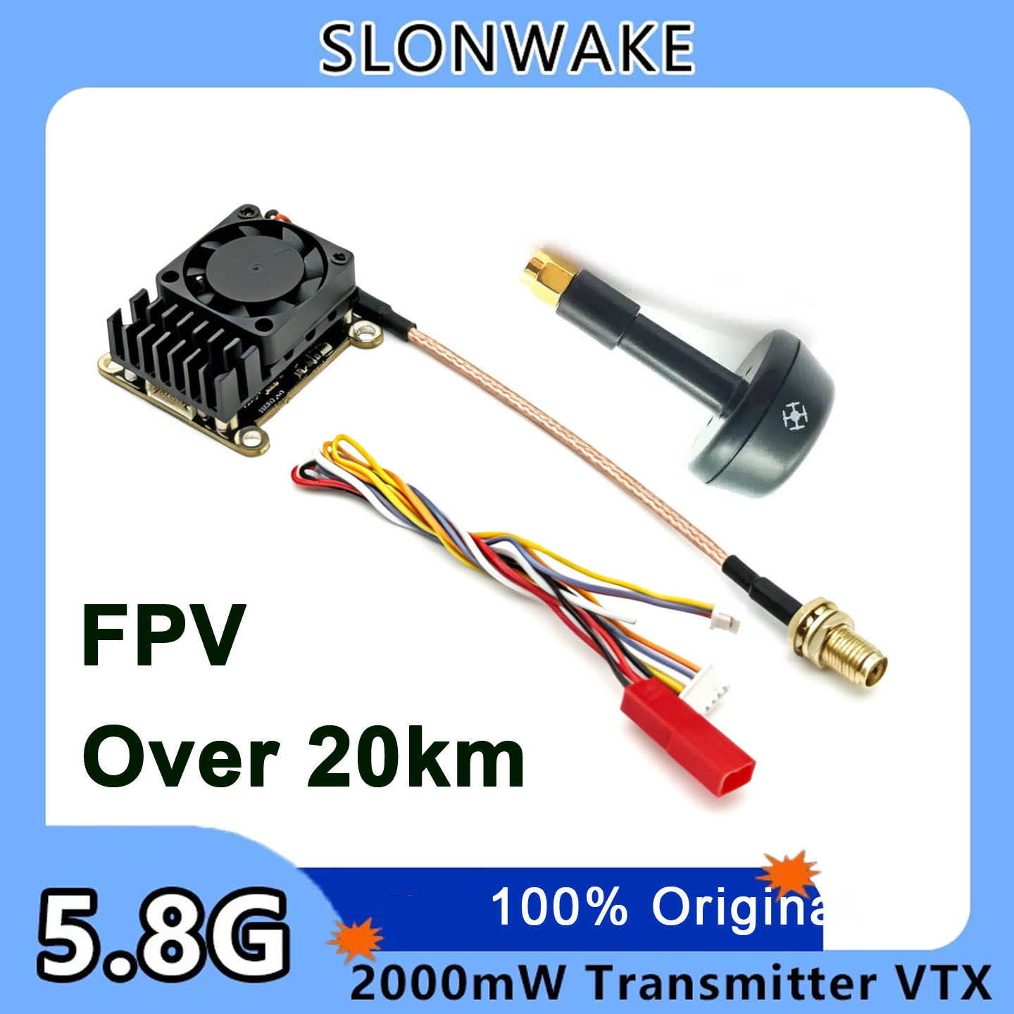 New upgrade 5.8Ghz 2W adjustab - огляд і ціна Fpv Drone Transmitter